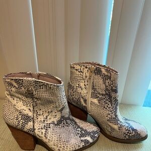 Vince Camuto Snakeskin Booties